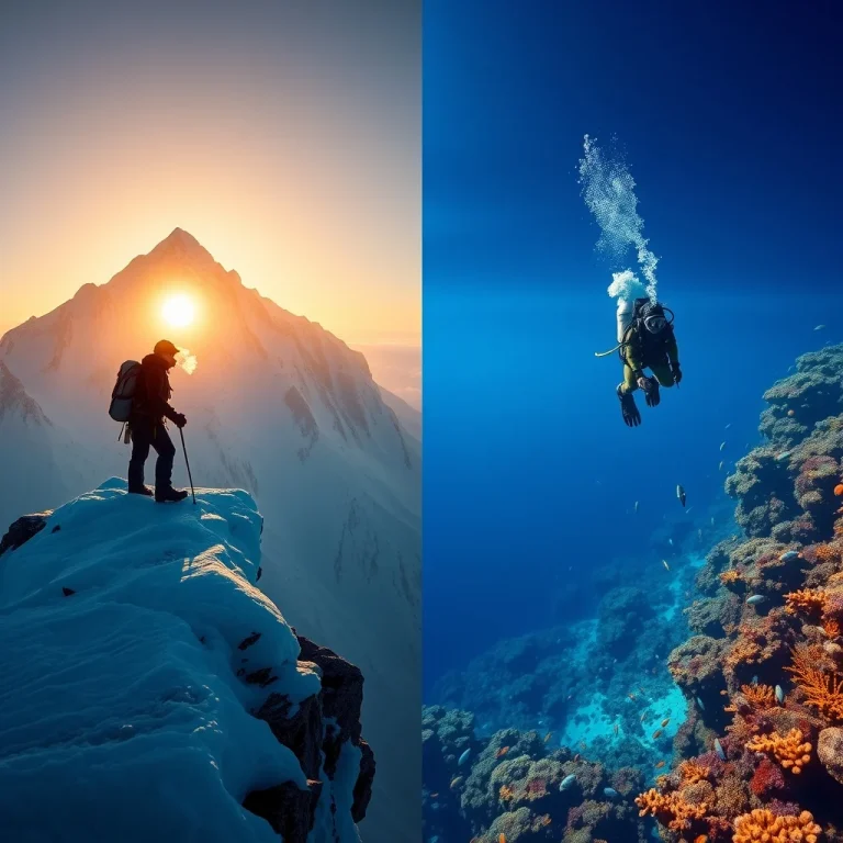 The Sacred Dance of Depth and Ascent: Where Mountaineering Meets the Mysteries of the Deep