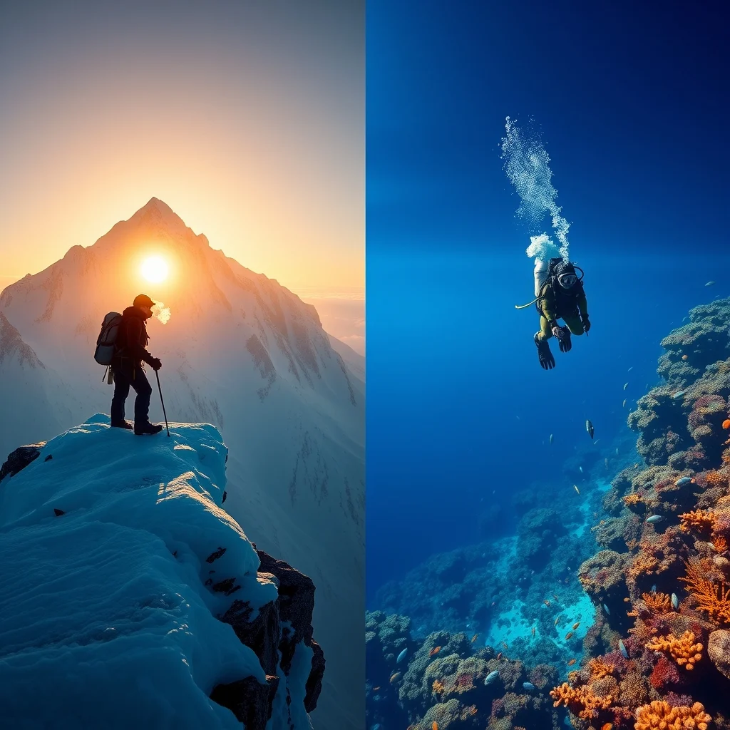 The Sacred Dance of Depth and Ascent: Where Mountaineering Meets the Mysteries of the Deep